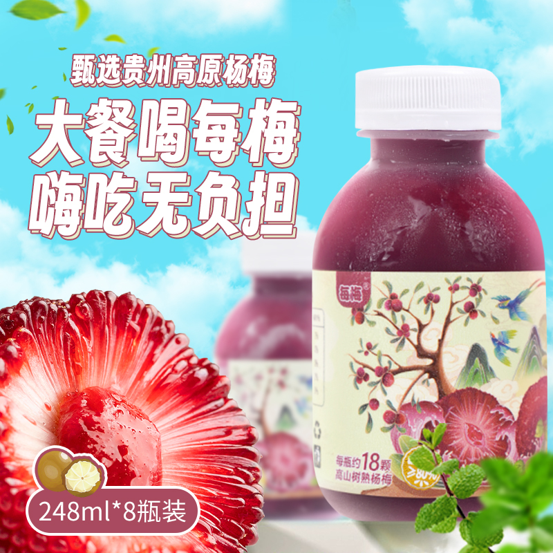 罗汉果杨梅薄荷饮料80%冰爽