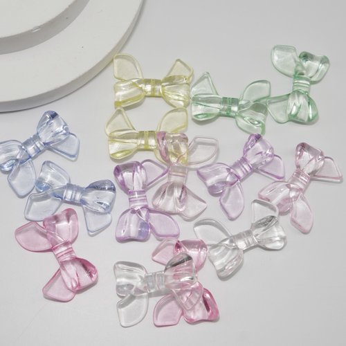 亚克力透明蝴蝶结领结串珠