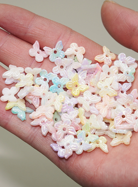 10x11mm马贝系列中孔蝴蝶diy古风发簪琉璃手工制作饰品配件材料