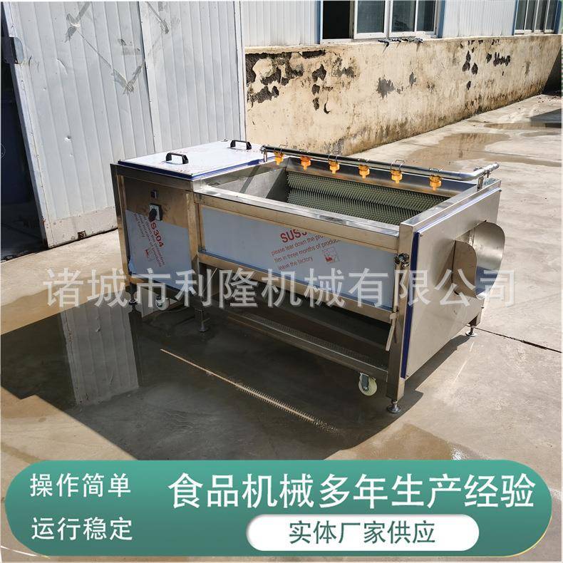 贝壳类海鲜毛辊清洗机 花生马蹄清洗泥沙机 土豆红薯去皮机