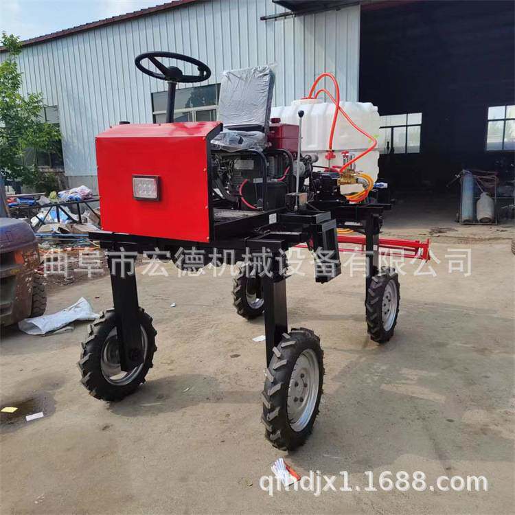 高喷杆自走式打药机 喷杆折叠式喷雾器 座驾式高压宽幅喷药机价格