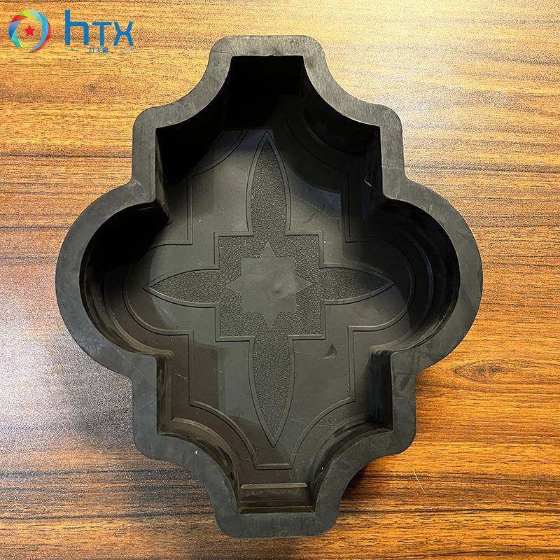 厂家销售西班牙彩砖模盒 水泥彩砖橡胶模具 市政广场路面砖模具