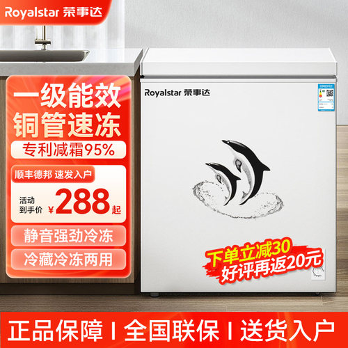 荣事达冷冻家用小型一级冰柜