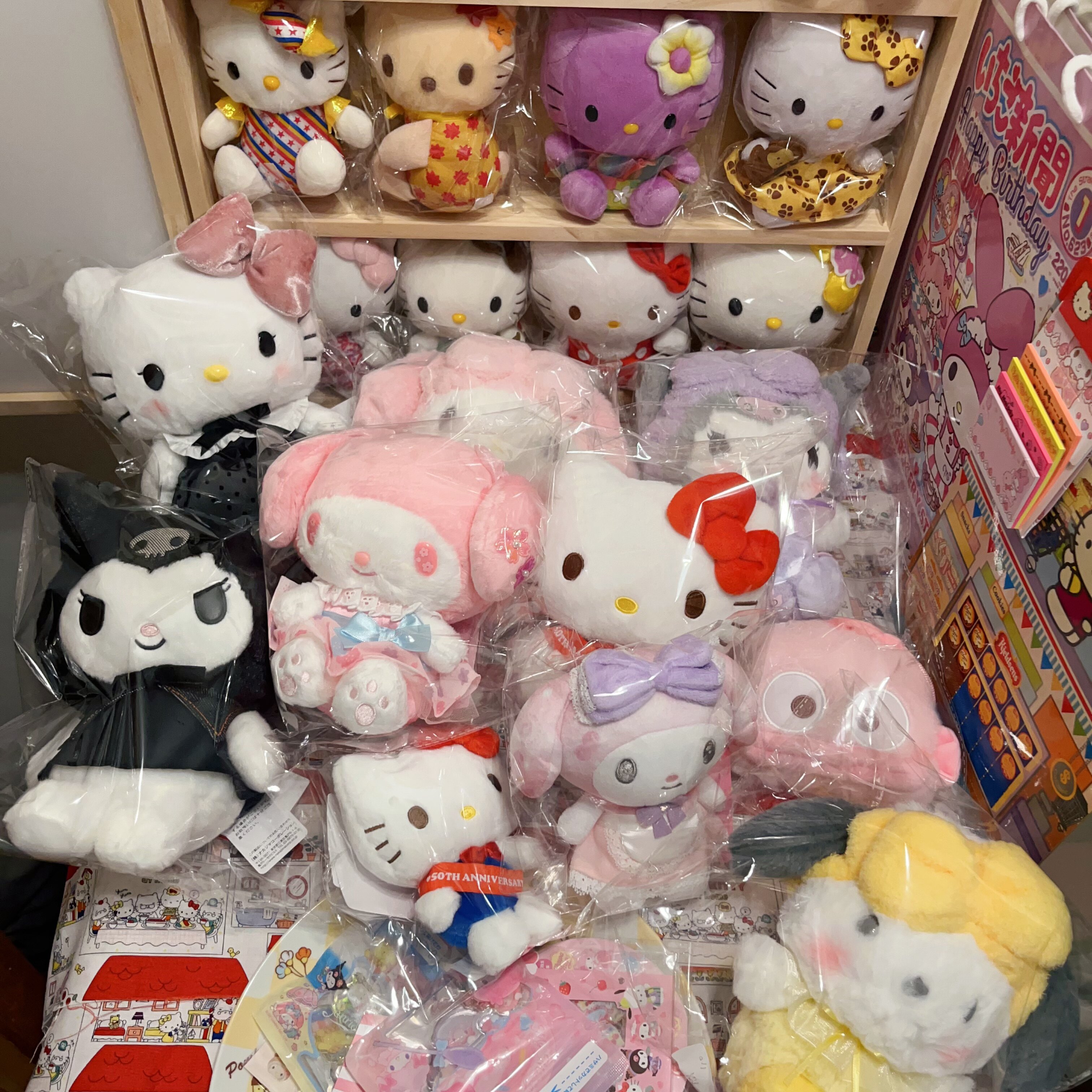 现货日本正品三丽鸥sanrio孤品福利樱花星空治愈系列kitty美乐蒂