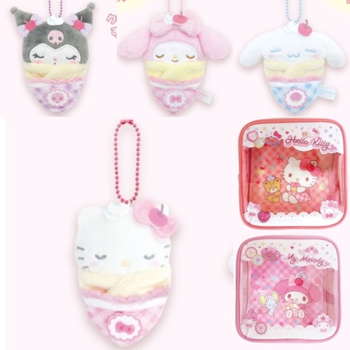 【定金预售26.8月】三丽鸥甜睡襁褓被系列毛绒挂件小包