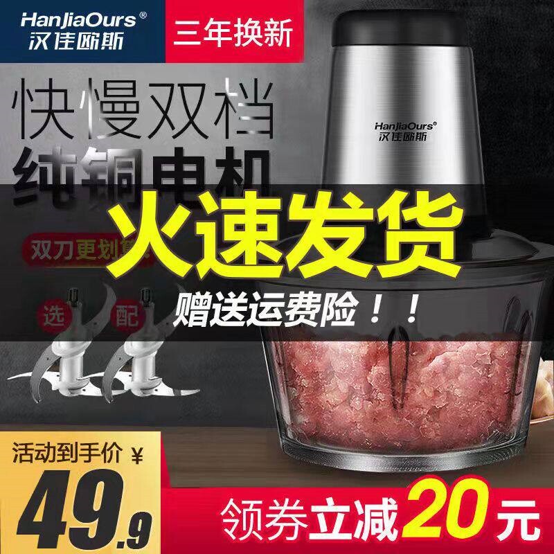 汉佳欧斯绞肉机家用电动小型多功