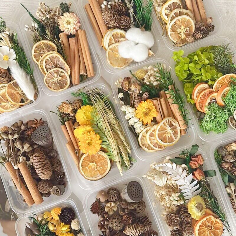混装手工干花干果diy材料包肉桂松果天然植物无火香薰森林系装饰