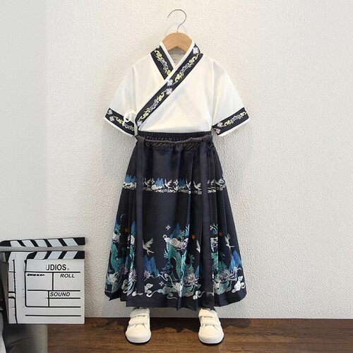 汉服男童马面裙夏季古装演出服