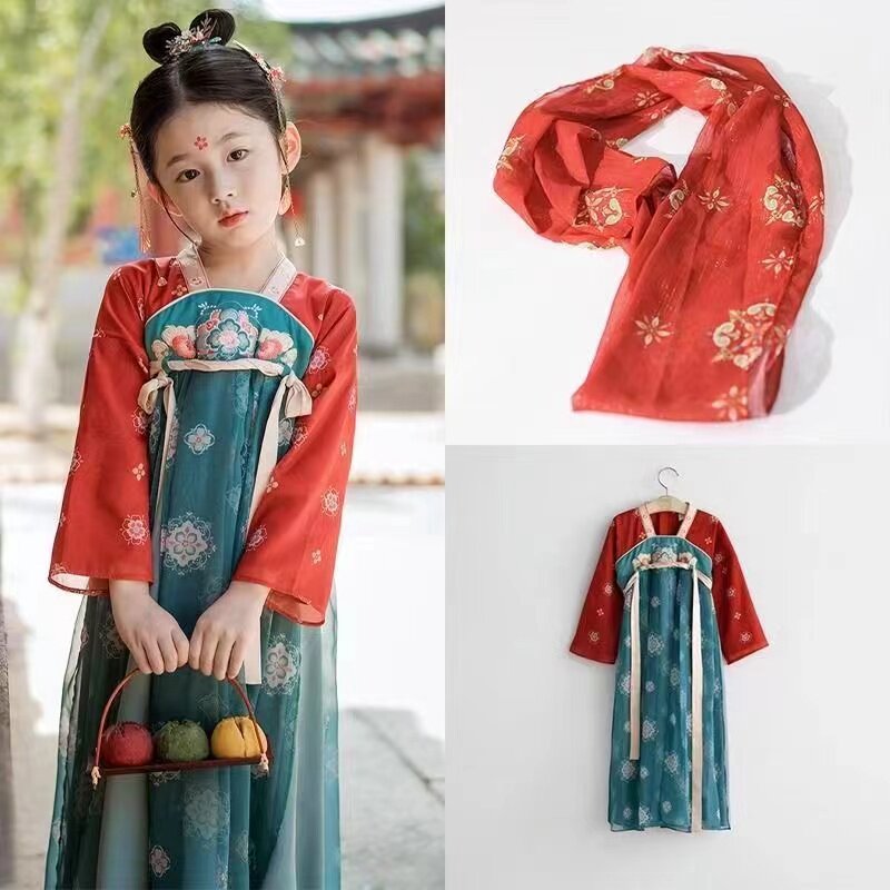 春秋夏女童汉服连衣裙襦裙超仙图片