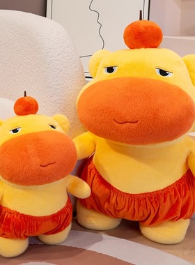 可爱水豚噜噜毛绒玩偶表情包卡通公仔娃娃撸撸斜挎包儿童生日礼物