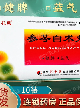 好效期】孔孟 参苓白术丸 6g*10袋/盒 祛湿健脾益气食少便溏气短