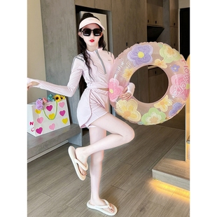 品牌儿童泳衣夏季 防晒游泳衣女童分体高颜值 2025新款 洋气女孩长袖