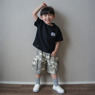 韩版工装风迷彩短裤男童宽松多口袋休闲裤夏季百搭裤子