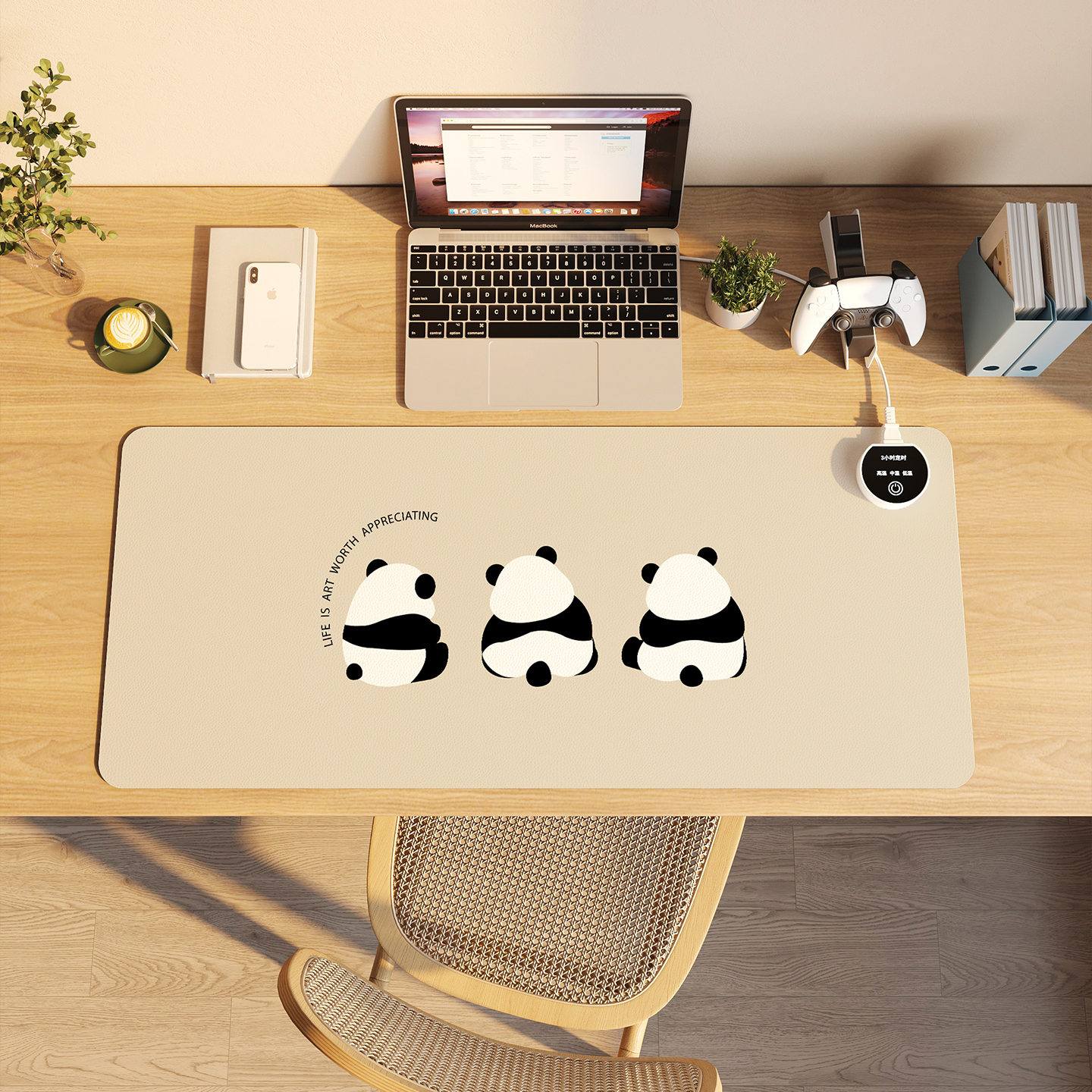 卡通办公室书桌面垫学生电脑写字暖手加热鼠标垫电发热冬天暖桌垫