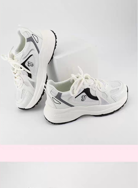 意尔康2024春夏新款网面运动鞋白色女士百搭厚底休闲S282AD02841U