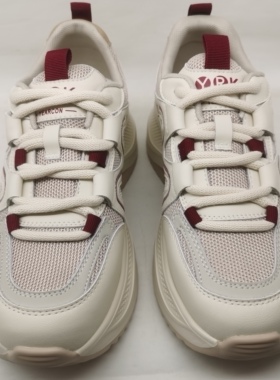 意尔康女鞋春季2025新款老爹鞋女厚底软底休闲运动鞋5181ZD49080Y