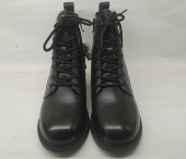 真皮羊毛靴子马丁靴女款 意尔康2024新款 冬季 加绒短靴S762AM06896Z