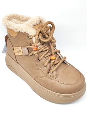 意尔康女靴2025新款时尚百搭休闲鞋女士马丁靴短靴5764AM139343