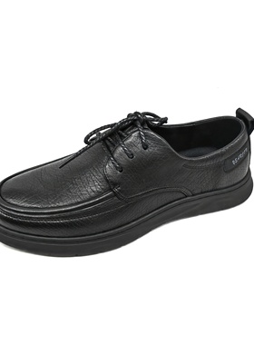 意尔康男鞋2024秋季新款羊皮系带软底商务休闲皮鞋男S511AE53625A