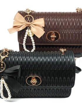 意尔康女包2025新款时尚百搭单肩斜挎包高级感小方包57Y28263