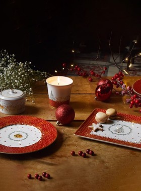 【圣诞礼物】法国柏图 BERNARDAUD 圣诞节精致家用盘子碟子首饰盘