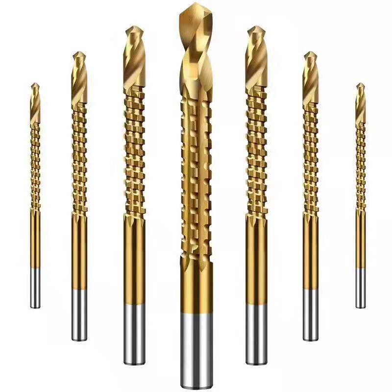 麻花钻头套装多功能合金属专用转头木工电钻头高速钢打孔拉槽锯齿