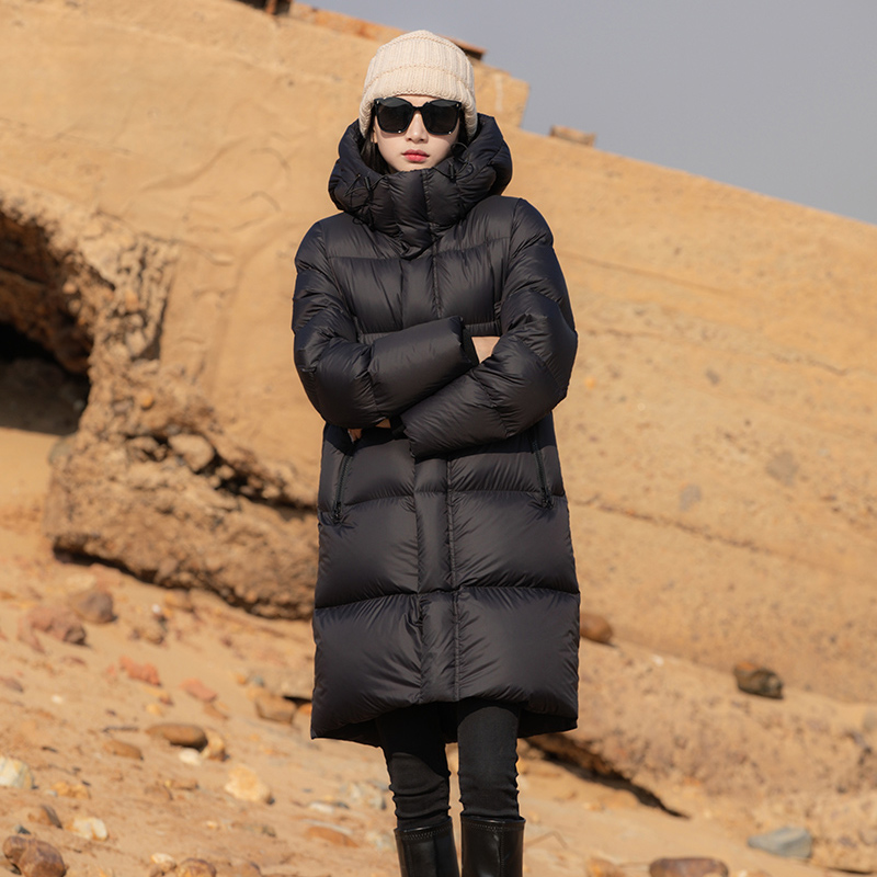 白鹅绒羽绒服女加厚极寒