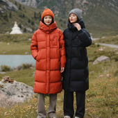 羽物2025秋冬新款 95白鸭绒中长款 火山岩极寒加厚连帽羽绒服女外套