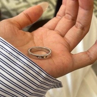 一股清流」小众设计纯银女简约情侣戒指轻奢高级感指环 「戒指界