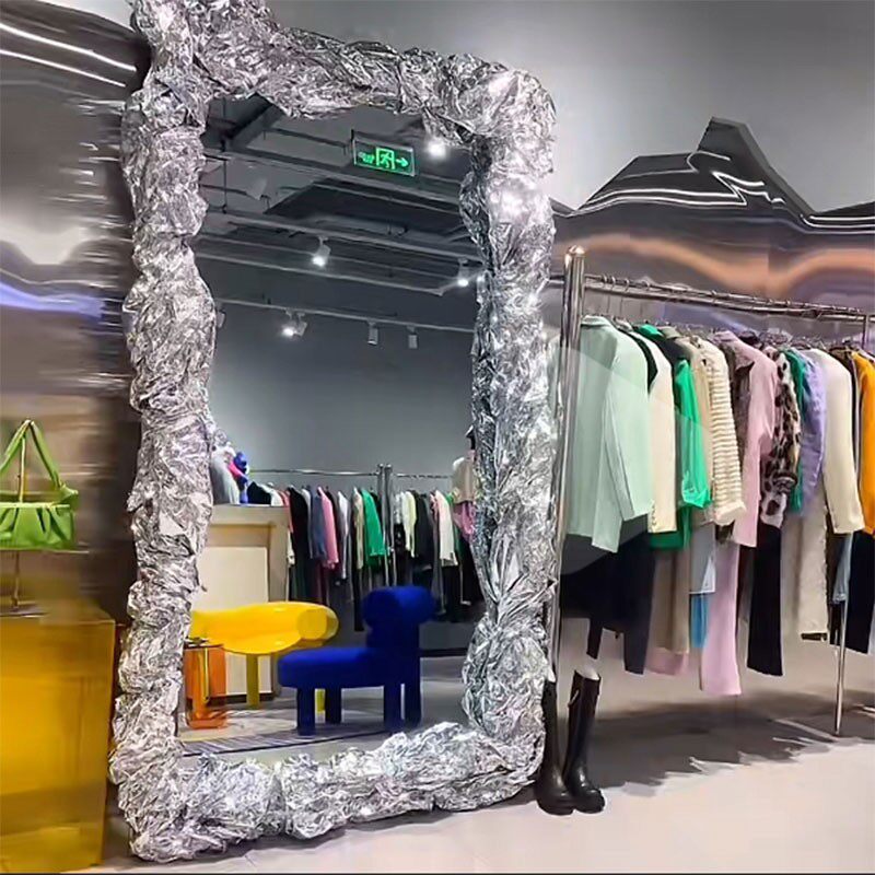 贴镜子边框锡膜纸舞蹈教室贴墙铺地气球派对褶皱街舞背景拍照摄影