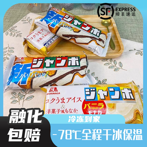 日本森永冰淇淋巧克力块夹心香草威化三明治雪糕赏味榜top冰激凌