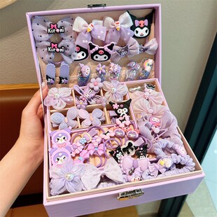 库洛米的所有东西酷乐米发饰礼盒套装女孩骷髅米发夹头饰精美包装