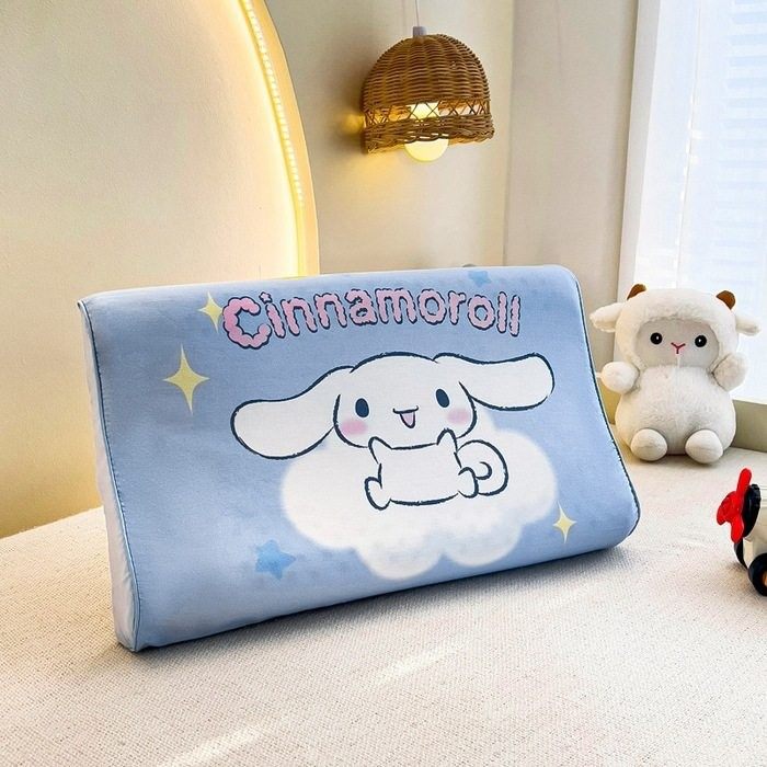 儿童玉桂狗天然乳胶枕头夏女孩卡通大耳狗午睡枕纯棉枕套枕芯可爱