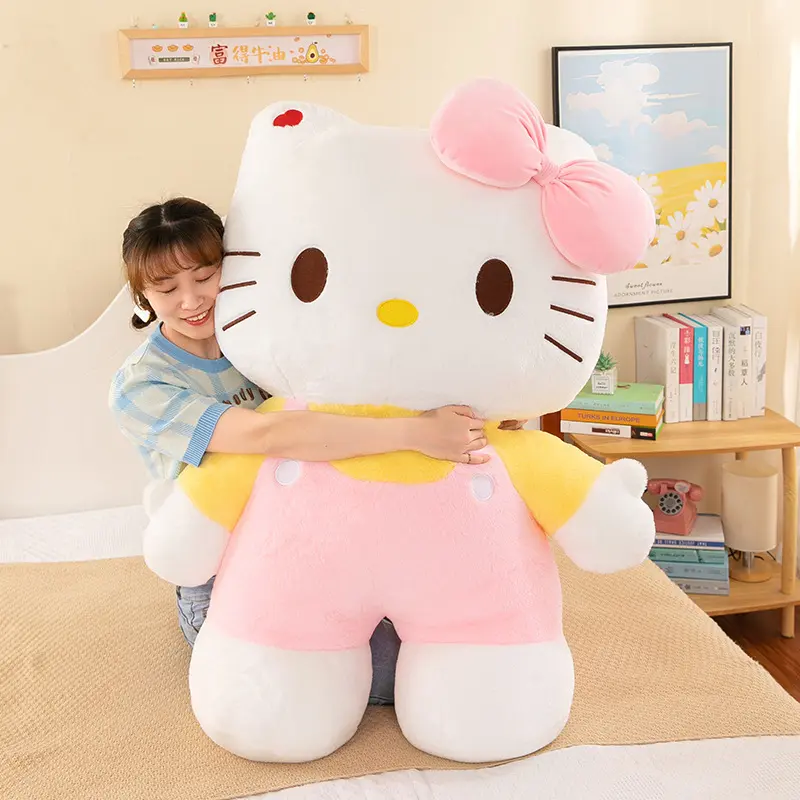 凯蒂猫站款公仔毛绒玩具Hellokitty玩偶布娃娃送礼生日礼物大号