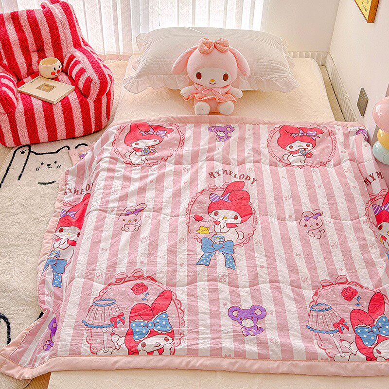 美乐蒂卡通夏凉被a类超柔透气水洗棉大美乐迪可机洗空调夏被儿童