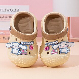玉桂狗儿童凉拖鞋户外沙滩鞋卡通大耳狗洞洞鞋夏季防滑可爱不臭脚