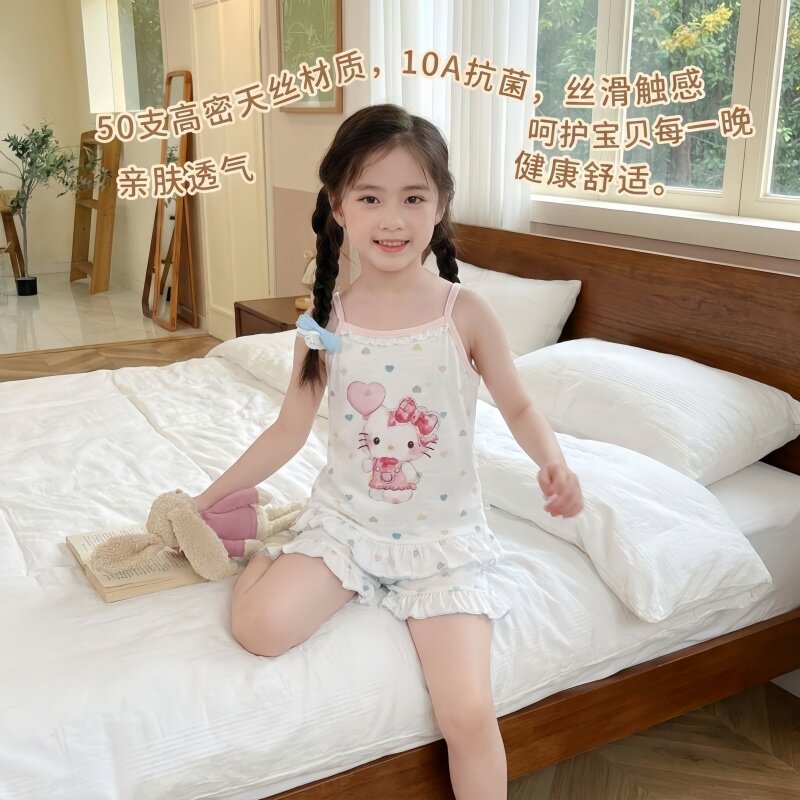 kitty猫儿童夏季吊带女