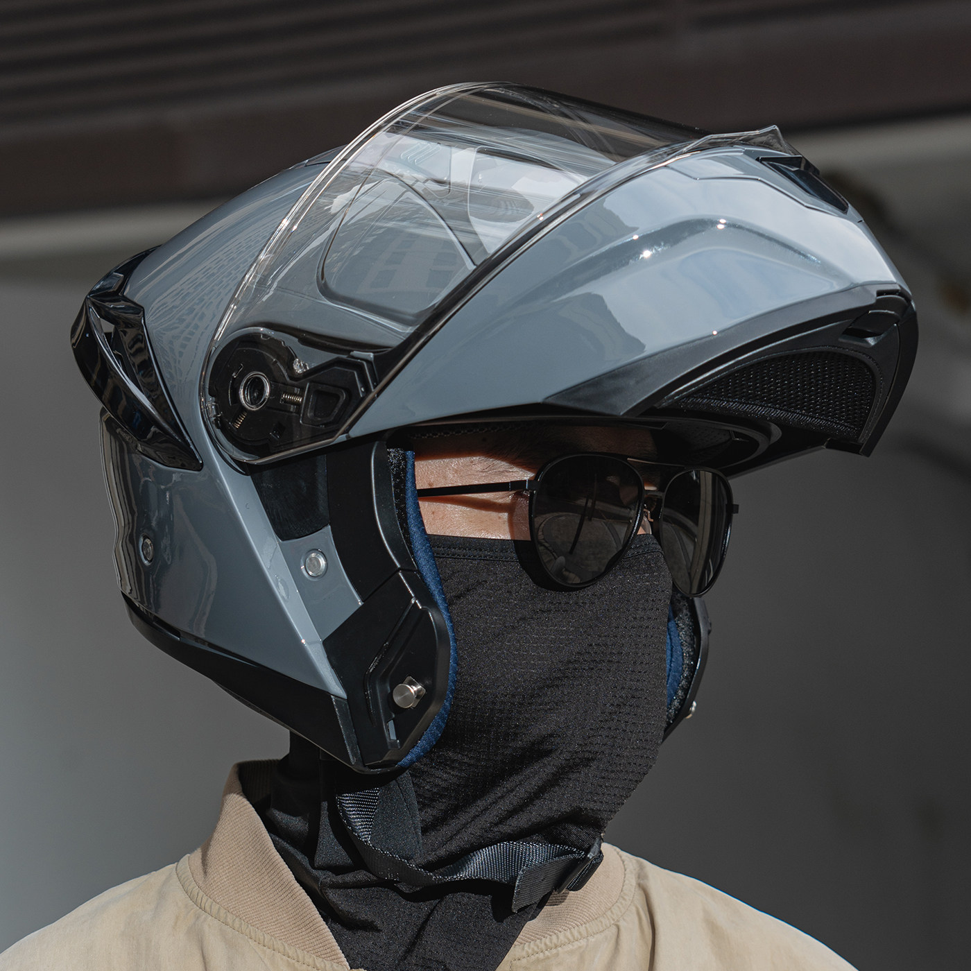 艾狮头盔揭面盔男士3c认证冬季防雾带蓝牙耳机双镜片机车全盔踏板