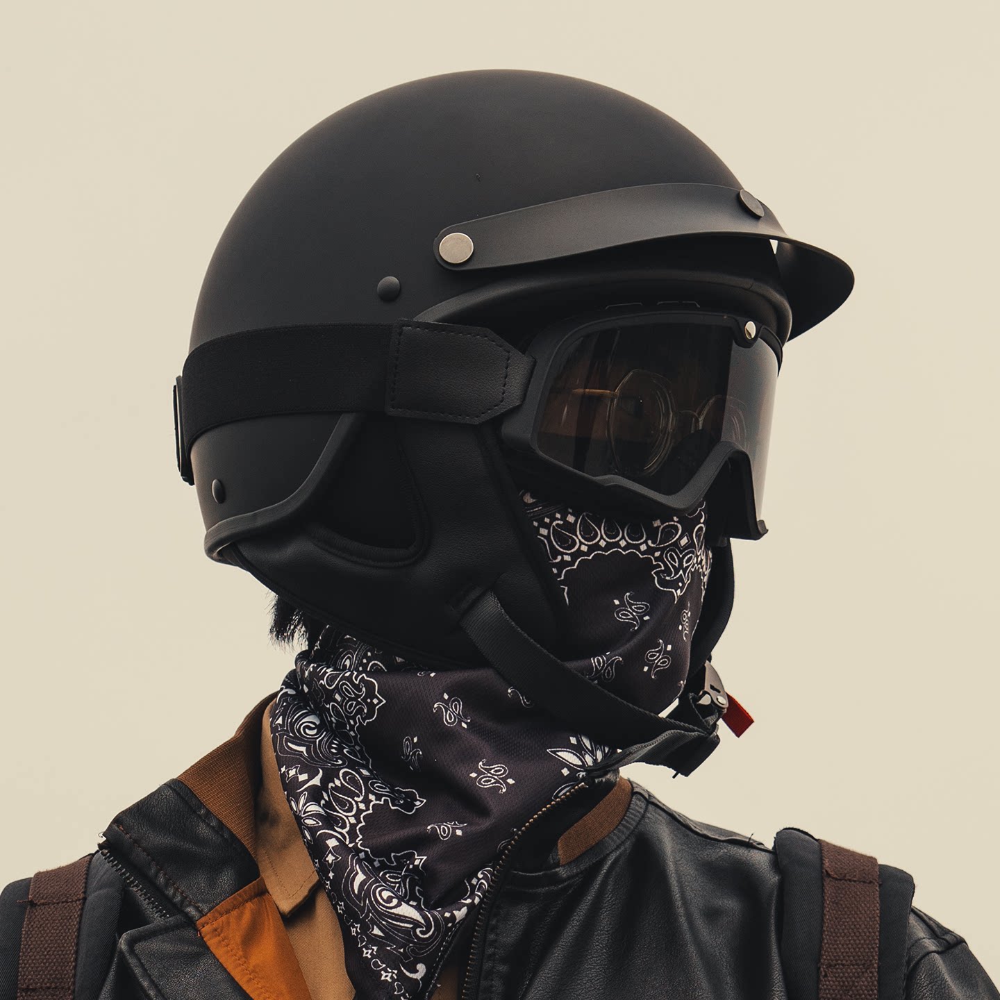 摩托先生复古半盔男超轻碳纤维瓢盔四季摩托车女巡航头盔玻璃钢3c