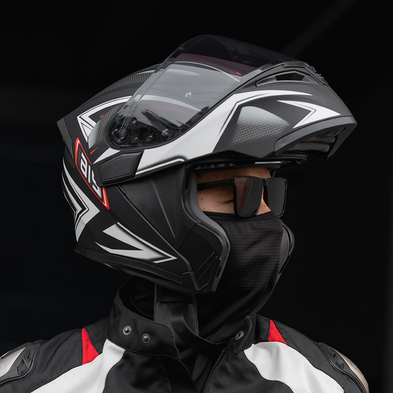 双镜片揭面盔男四季通用款