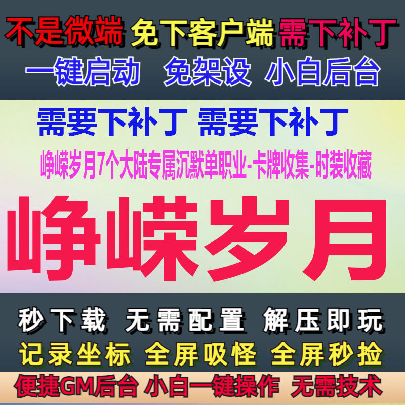 13G-PC传奇单机峥嵘岁月7个大陆单职业卡片收集GM后台大背包GOM