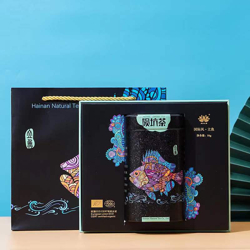 海南白沙陨石坑白茶 陨坑茶 国际风系列•立鱼 罐装 50g