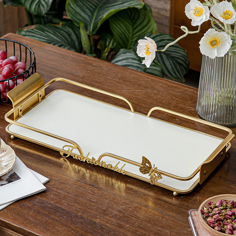 轻奢托盘漫缈诗陶瓷托盘浴室收纳