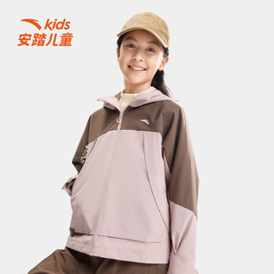 安踏儿童两件套摇粒绒内胆外套26春季新款女童加绒童装362616666N