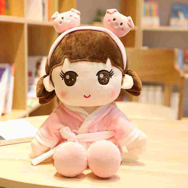 可穿脱衣服可爱小女孩布娃娃公主人形布偶卡通小人偶女童陪睡新款