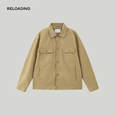 经典短款工字扣工装夹克