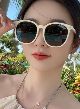 2026韩版时尚女太阳眼镜大圆框显脸小高级感街拍夏季防晒墨镜遮阳