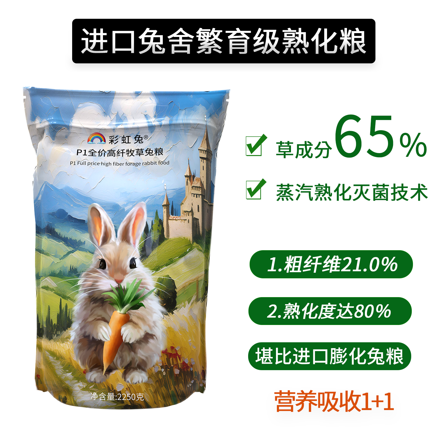 高端成年兔粮幼兔子饲料提摩西草