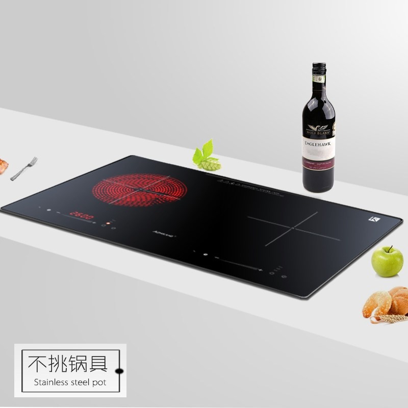 奥米康嵌入式电陶炉双灶德国静音双头家用电磁炉爆炒光波炉台式