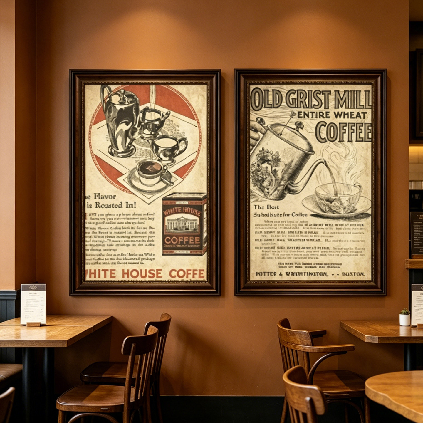 coffee美式拿铁咖啡店装饰画复古咖啡厅吧台墙面壁画氛围布置挂画